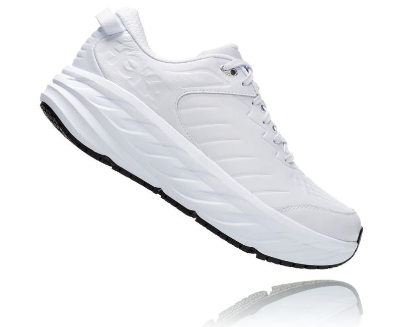 Hoka One One Bondi Sr - Sapatos Ortopédicos Mulher Branco / Branco | PT-bxlIYFq